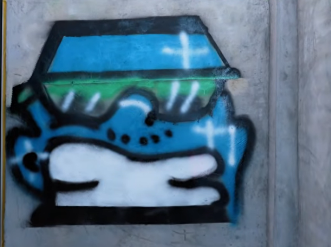 Grafiti en pared - antes